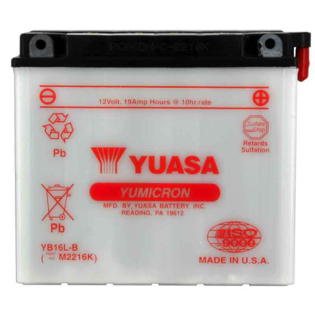 YUASA BATTERIE YB16L-B - SANS PACK ACIDE (NON INCLUS)