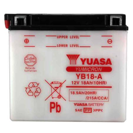 YUASA BATTERIE YB18-A - SANS PACK ACIDE (NON INCLUS)