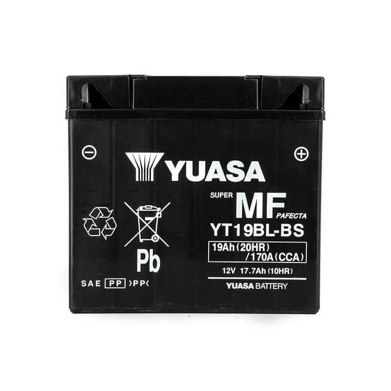 YUASA BATTERIE YT19BL-BS AGM - SANS PACK ACIDE (NON INCLUS)