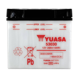 YUASA BATTERIE 53030 - SANS PACK ACIDE (NON INCLUS)