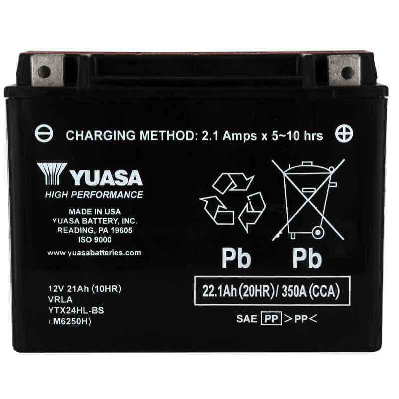 YUASA BATTERIE YTX24HL-BS AGM - SANS PACK ACIDE (NON INCLUS)