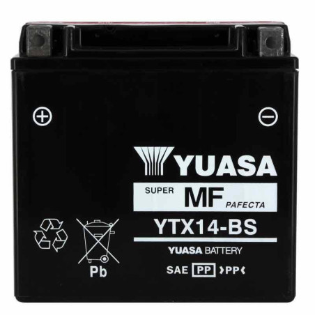 YUASA BATTERIE YTX14-BS AGM - AVEC PACK ACIDE (INCLUS)