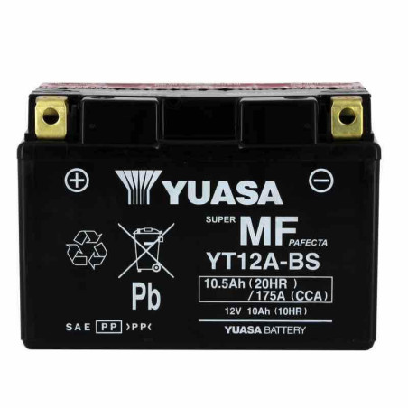 YUASA BATTERIE YT12A-BS AGM - AVEC PACK ACIDE (INCLUS)