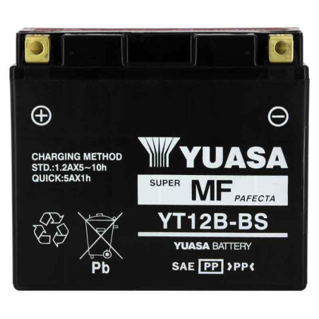 YUASA BATTERIE YT12B-BS AGM - AVEC PACK ACIDE (INCLUS)