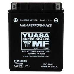 YUASA BATTERIE YTX14AH-BS AGM - AVEC PACK ACIDE (INCLUS)