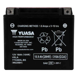 YUASA BATTERIE YTX20HL-BS - AGM - AVEC PACK ACIDE (INCLUS)