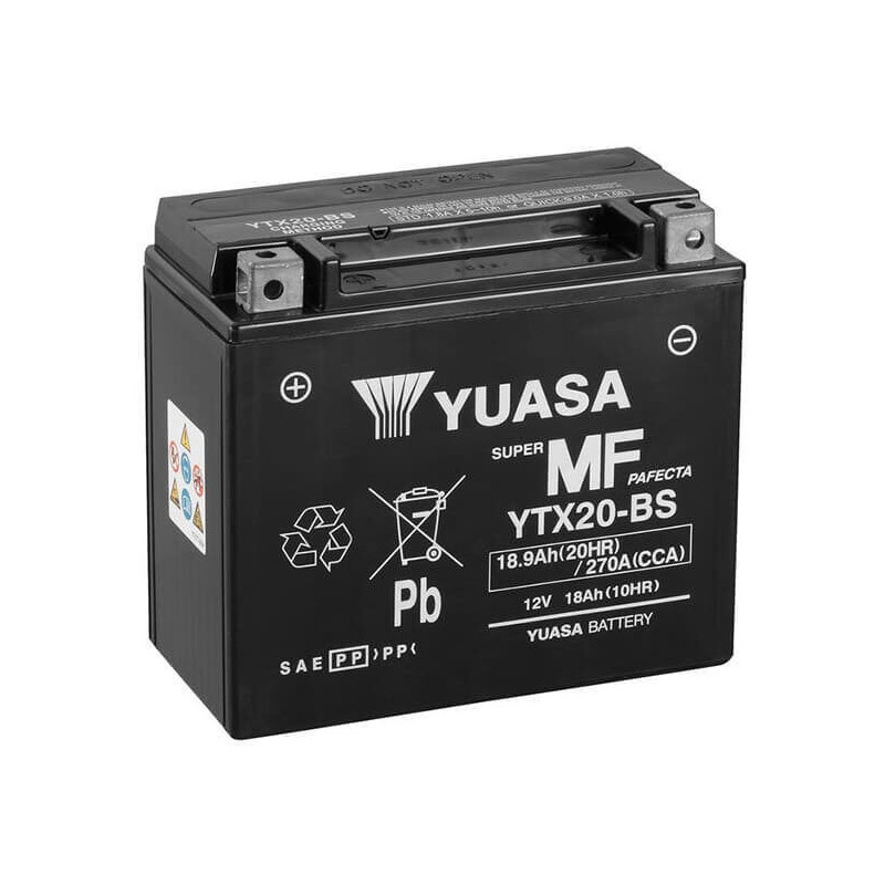 YUASA BATTERIE YTX20-BS AGM - AVEC PACK ACIDE (INCLUS)