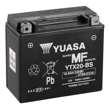 YUASA BATTERIE YTX20-BS AGM - AVEC PACK ACIDE (INCLUS)