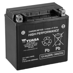 YUASA BATTERIE YTX14H-BS AGM - AVEC PACK ACIDE (INCLUS)
