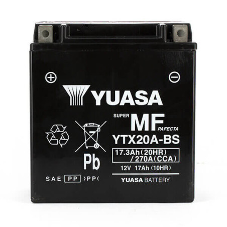 YUASA BATTERIE YTX20A-BS AGM - AVEC PACK ACIDE (INCLUS)