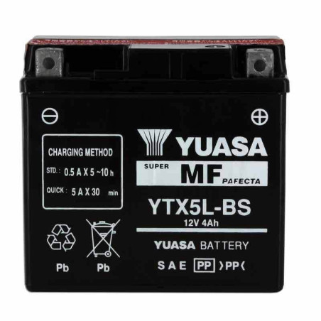 YUASA BATTERIE YTX5L-BS AGM - AVEC PACK ACIDE (INCLUS)