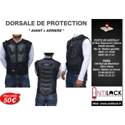 Dorsale Gilet de Protection Motard CE