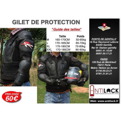 Gilet Armure de Protection Motard CE
