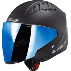 LS2 CASQUE JET OF600 COPTER AVEC VISIÈRE MIROIR BLEU