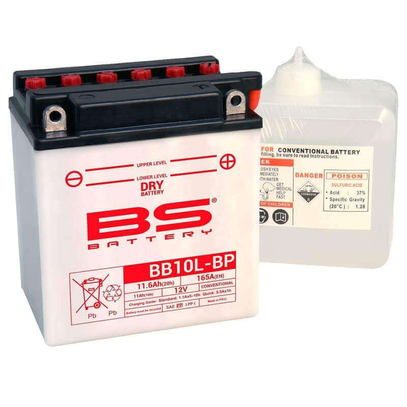BS BATTERY BATTERIE BB10L-BP - AVEC PACK ACIDE (INCLUS)