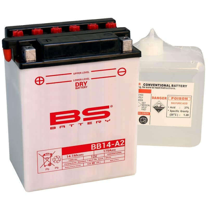 BS BATTERY BATTERIE BB14-A2 - AVEC PACK ACIDE (INCLUS)