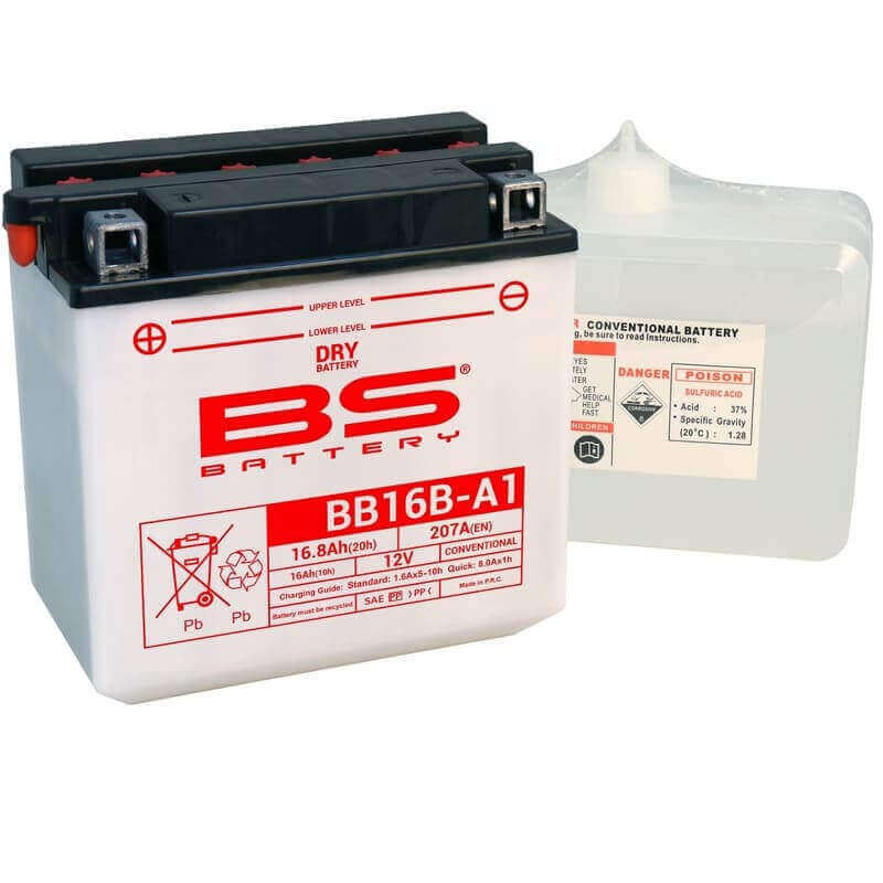 BS BATTERY BATTERIE BB16B-A1 - AVEC PACK ACIDE (INCLUS)