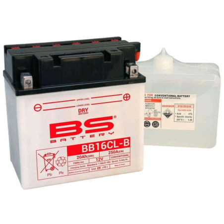 BS BATTERY BATTERIE BB16CL-B - AVEC PACK ACIDE (INCLUS)