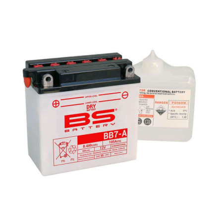 BS BATTERY BATTERIE BB7-A - AVEC PACK ACIDE (INCLUS)