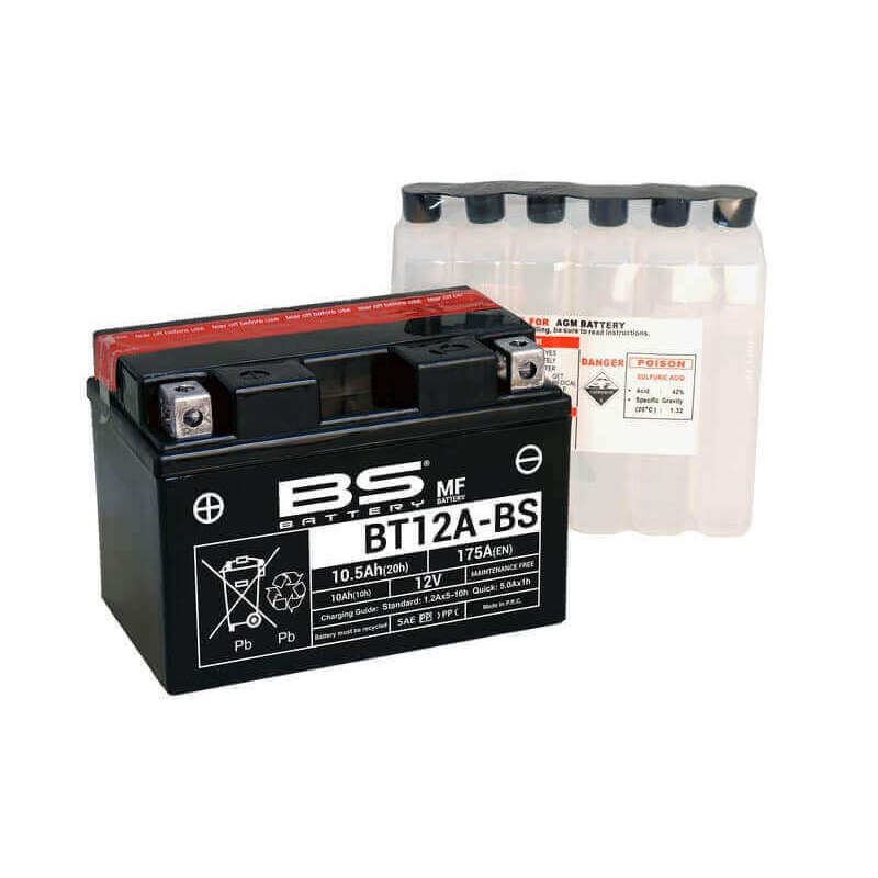 BS BATTERY BATTERIE BT12A - AVEC PACK ACIDE (INCLUS)
