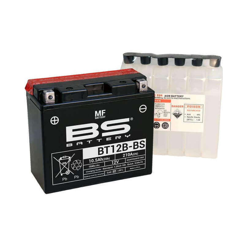 BS BATTERY BATTERIE BT12B - AVEC PACK ACIDE (INCLUS)