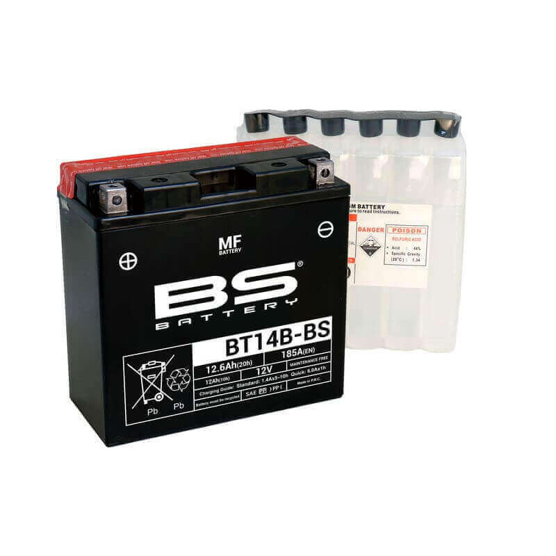 BS BATTERY BATTERIE BT14B - AVEC PACK ACIDE (INCLUS)