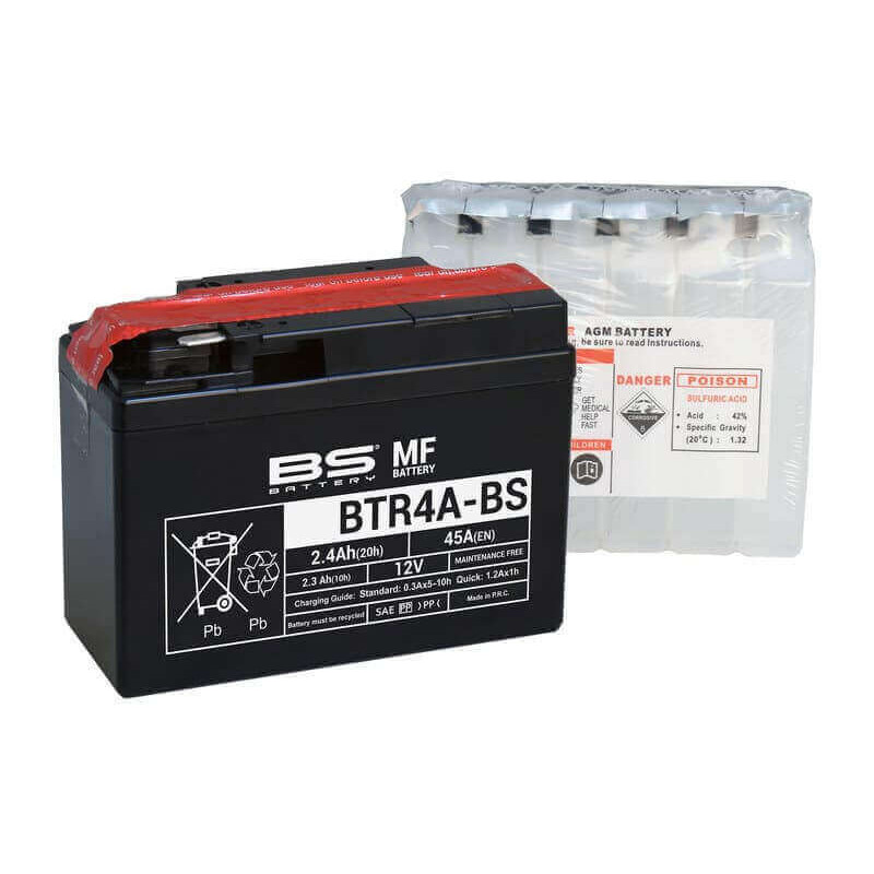 BS BATTERY BATTERIE BTR4A - AVEC PACK ACIDE (INCLUS)