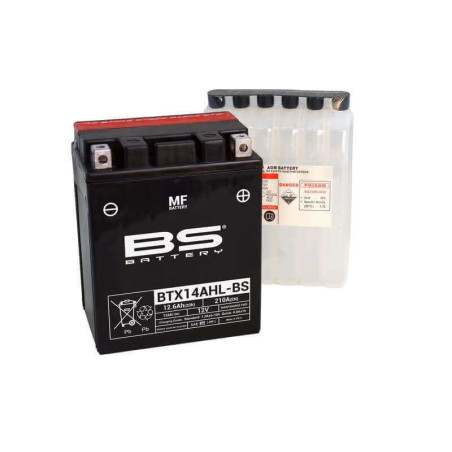 BS BATTERY BATTERIE BTX14AHL - AVEC PACK ACIDE (INCLUS)