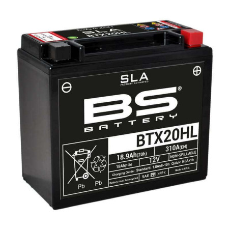 BS BATTERY BATTERIE BTX20HL - AVEC PACK ACIDE (INCLUS)