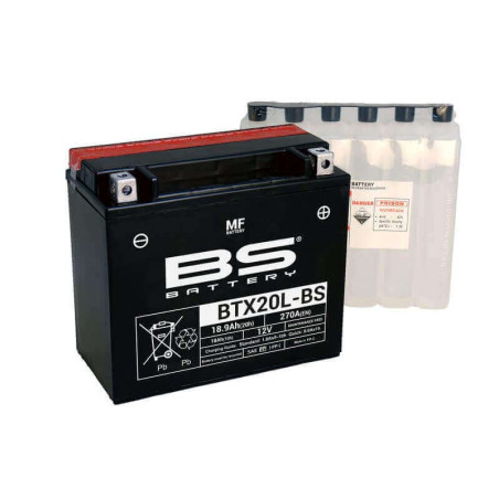 BS BATTERY BATTERIE BTX20L - AVEC PACK ACIDE (INCLUS)
