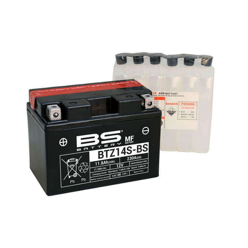 BS BATTERY BATTERIE BTZ14S - AVEC PACK ACIDE (INCLUS)