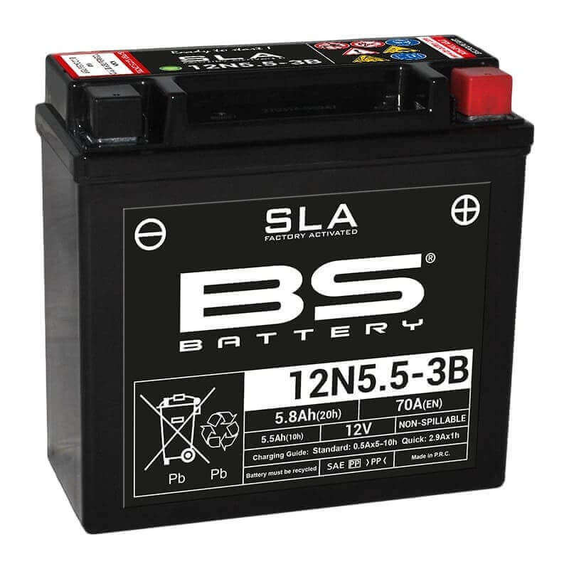 BS BATTERY BATTERIE 12N5.5-3B - SLA AGM (ACIDE REMPLI)