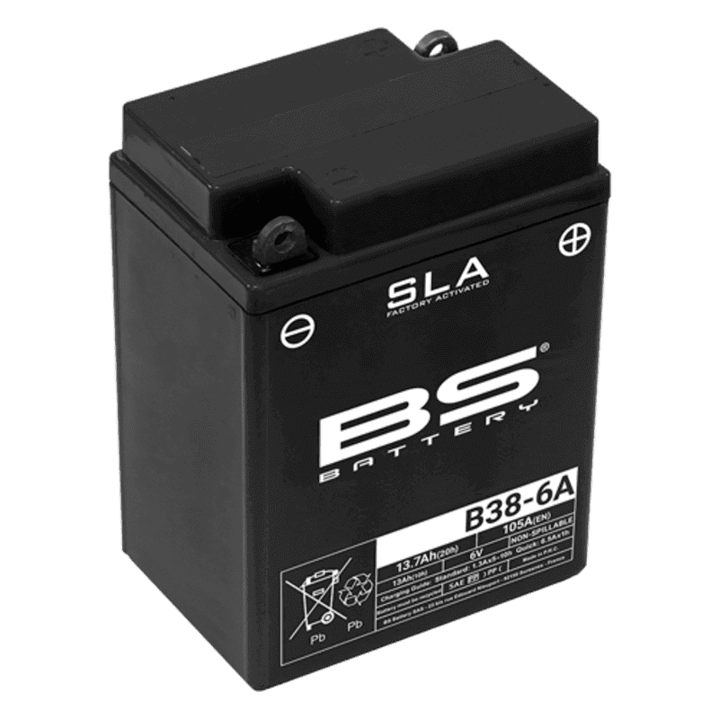 BS BATTERY BATTERIE B38-6A - SLA AGM (ACIDE REMPLI)
