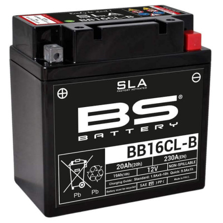 BS BATTERY BATTERIE BB16CL-B - SLA AGM (ACIDE REMPLI)