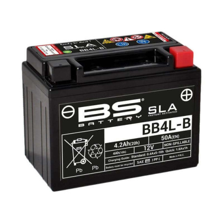 BS BATTERY BATTERIE BB4L-B - SLA AGM (ACIDE REMPLI)