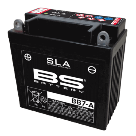 BS BATTERY BATTERIE BB7-A - SLA AGM (ACIDE REMPLI)