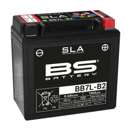 BS BATTERY BATTERIE BB7L-B2 - SLA AGM (ACIDE REMPLI)