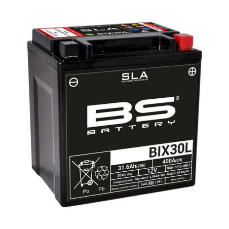 BS BATTERY BATTERIE BIX30L - SLA AGM (ACIDE REMPLI)