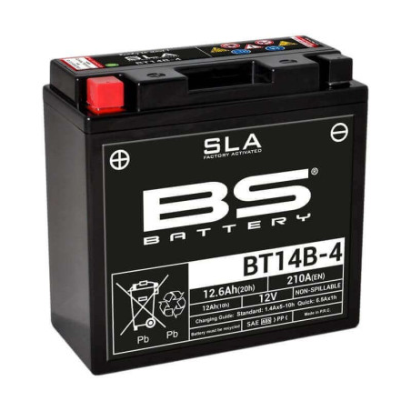 BS BATTERY BATTERIE BT14B-4 - SLA AGM (ACIDE REMPLI)