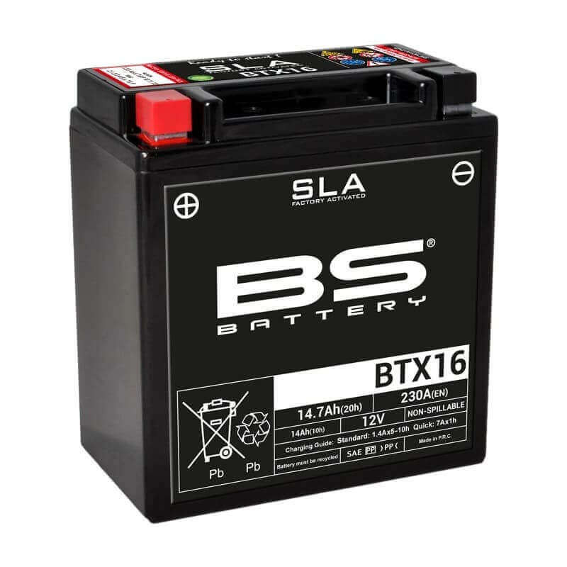 BS BATTERY BATTERIE BTX16 - SLA AGM (ACIDE REMPLI)