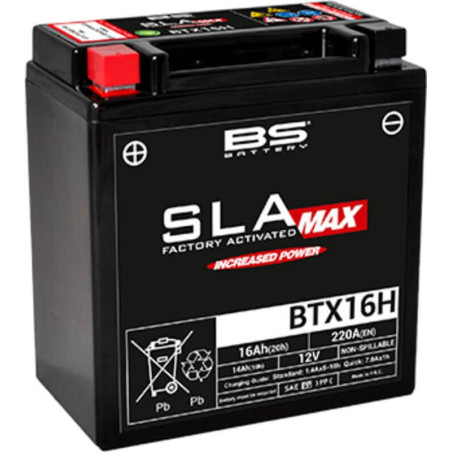 BS BATTERY BATTERIE BTX16H - SLA AGM (ACIDE REMPLI)