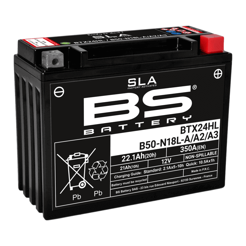BS BATTERY BATTERIE BTX24HL/B50-N18L-A/A2/A3 - SLA AGM (ACIDE REMPLI)