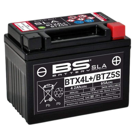 BS BATTERY BATTERIE BTX4L+ / BTZ5S - SLA AGM (ACIDE REMPLI)