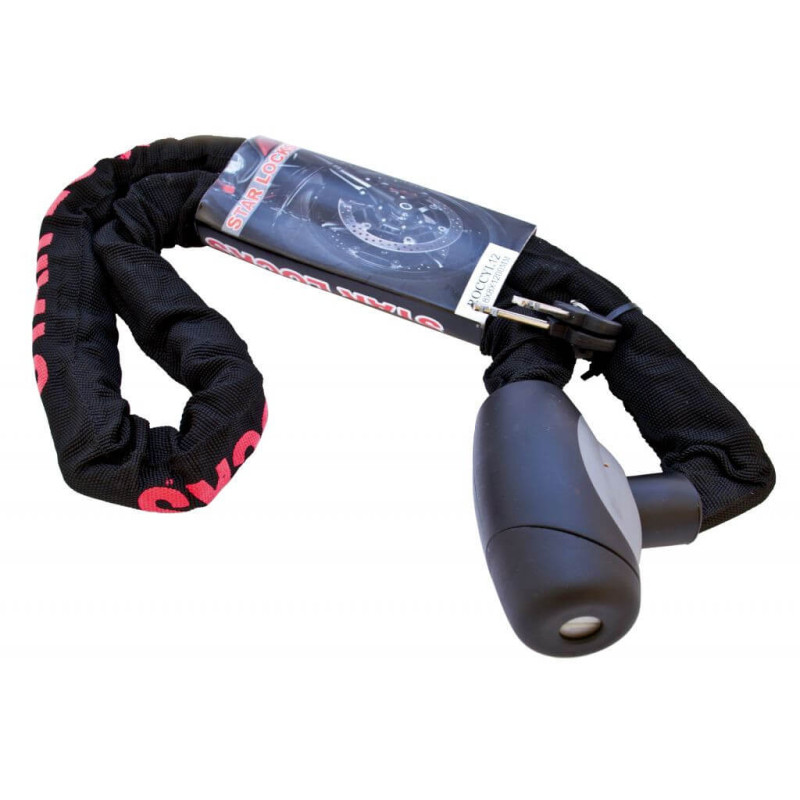 STAR LOCKS CHAINE ANTIVOL + CADENAS CYLINDRE - 1.20M