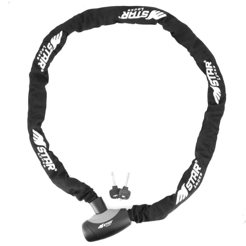 STAR LOCKS CHAINE ANTIVOL D.10 + CADENAS CYLINDRE - 1.50M
