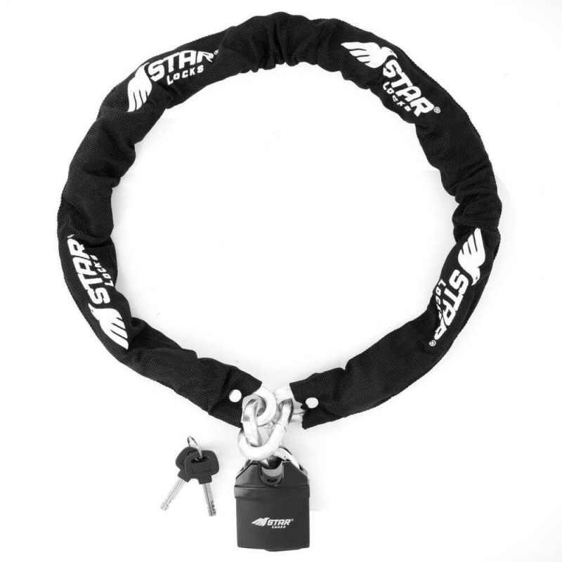 STAR LOCKS CHAINE ANTIVOL D.10 + CADENAS
