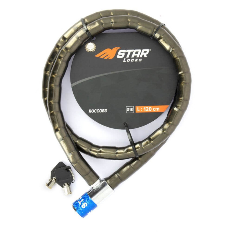 STAR LOCKS ANTIVOL CÂBLE D.18 - 1.20M