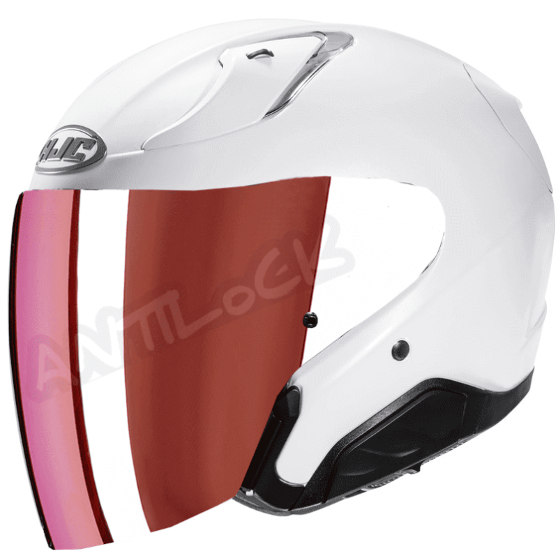 HJC CASQUE JET RPHA 31 AVEC VISIÈRE MIROIR ROUGE BLANC VMR