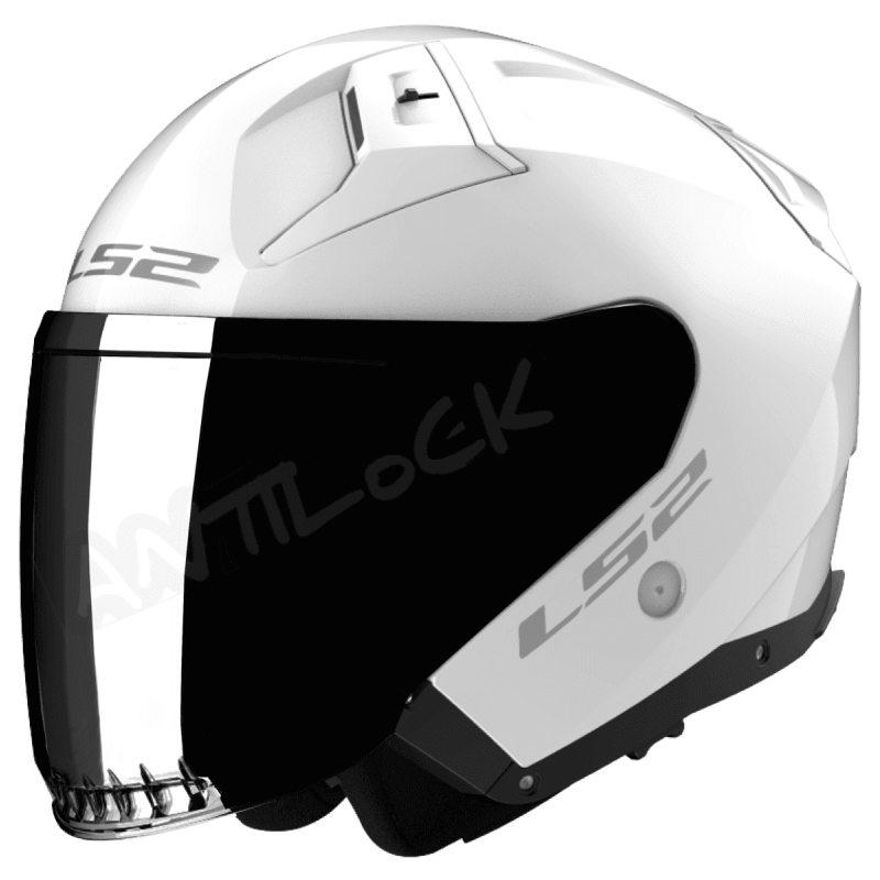Casque Moto Jet LS2 Infinity II Veyron - Homologué ECE 22.06 - Gris/blanc Brillant - Léger Et Sécuritaire - 10