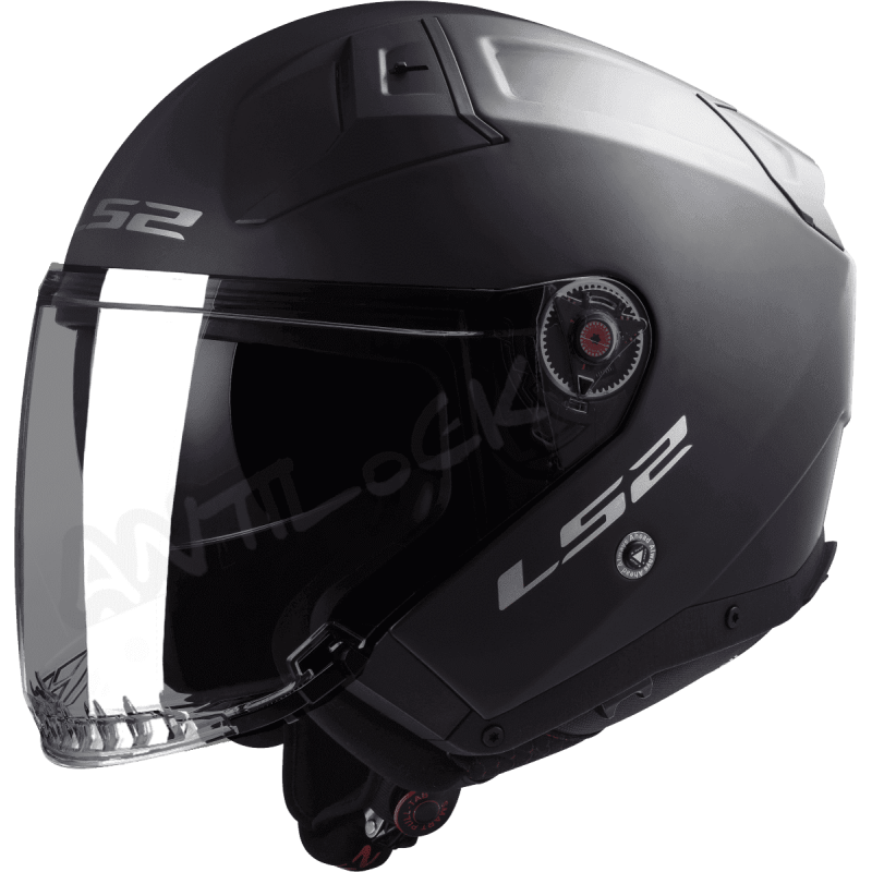LS2 OF603 INFINITY II SOLID MATT BLACK-06 3XL AVEC VISIÈRE SEMI-TEINTÉE